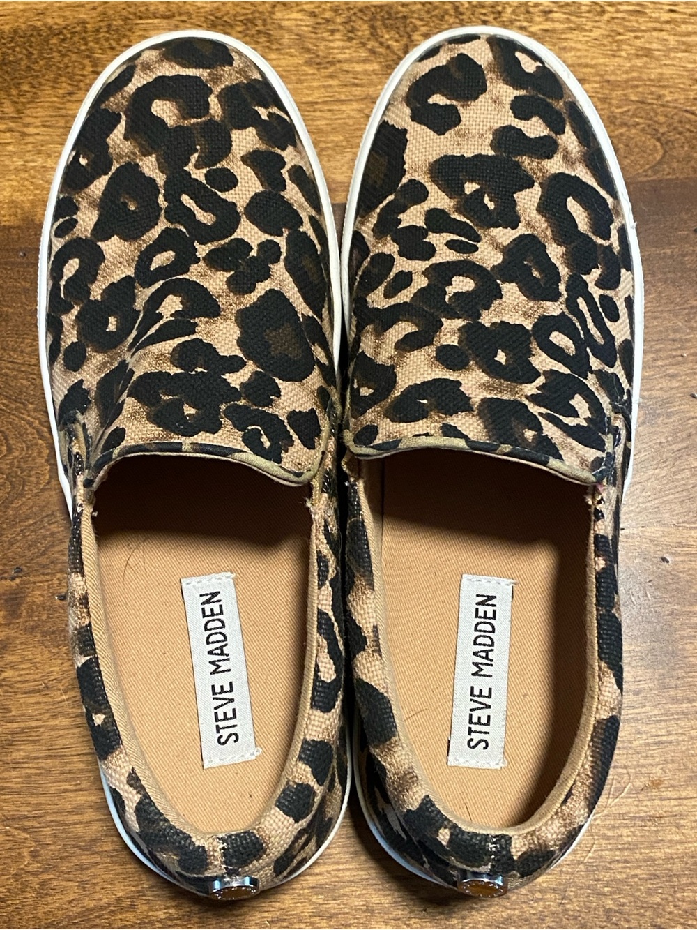 Steve Madden Leopard Slip-On Sneakers - Brown & Black